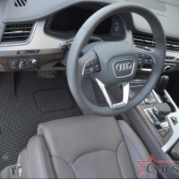 Двухслойные коврики EVA на Audi Q7 II 3 ряда (2015->)