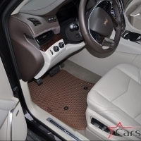 Двухслойные коврики EVA на Cadillac Escalade IV 3 ряда (2014->)