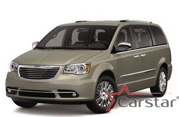 Двухслойные коврики EVA для Chrysler Town & Country V (2007->) 2 ряд: кресла 1+1 убираются в пол
